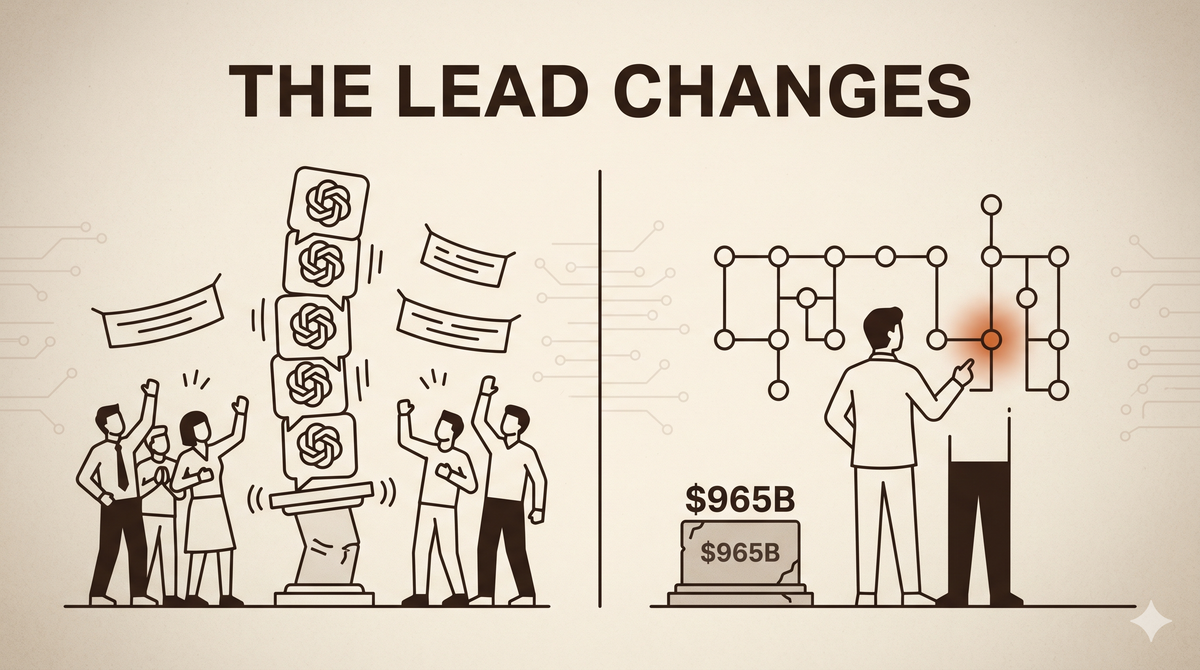 Anthropic à 965 Md$ : la course frontier change de leader