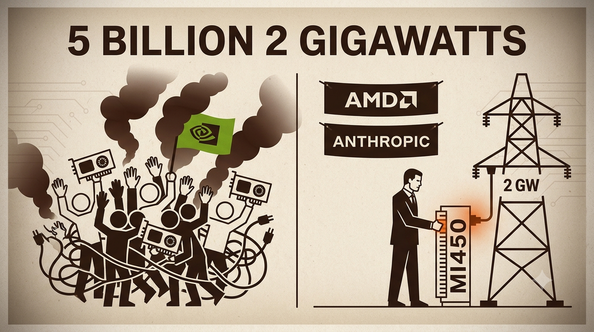 5 Md$ et 2 gigawatts : AMD entre par la grande porte chez Anthropic