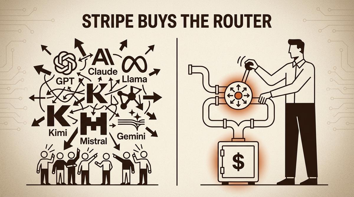 Stripe rachète OpenRouter 7 Md$ : la vraie moat de l'IA se déplace vers le routage