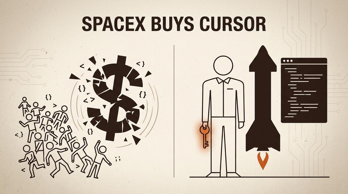 SpaceX avale Cursor à 60 milliards : la semaine où l’IA a changé de propriétaires