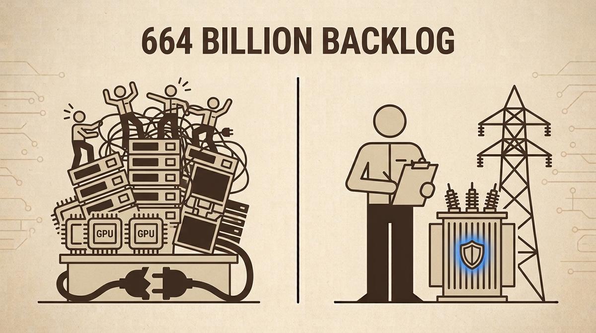 664 milliards de dollars de carnet de commandes : la semaine où l'IA a heurté le mur de l'électricité